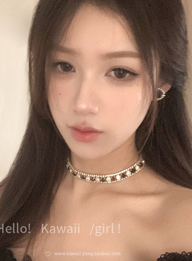 法式重工名媛千金几何水钻锁骨链