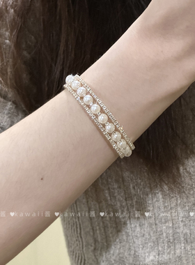 轻奢贵气感爆闪珍珠锆石手链