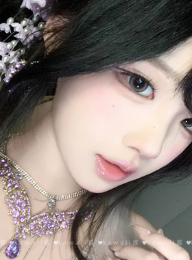 宫廷风紫色水滴锆石项链耳环套装