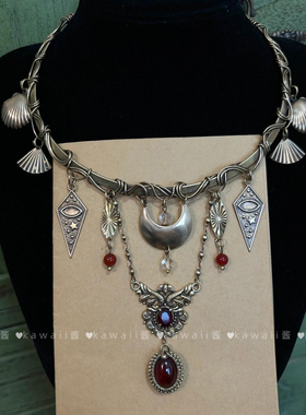 中古vintage古铜色月牙项圈