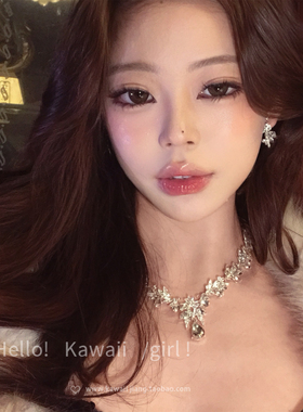 爆闪镶钻锆石项链耳环套装