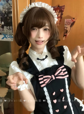 萌物白色lolita发箍日系可爱女仆