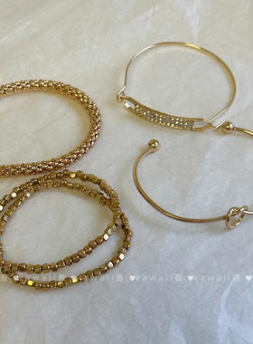 vintage古早味巴黎织金手镯