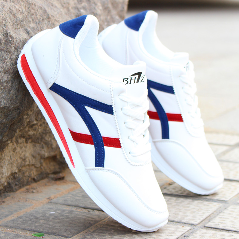 阿甘鞋男潮鞋百搭韩版皮面休闲运动男网鞋2025新款小白鞋跑步鞋男 - 图1