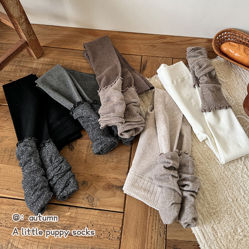 秋季新款咖色儿童假两件堆堆袜秋冬保暖长裤女童腿套暖色打底裤,淘宝优惠券,粉丝福利购,淘宝优惠卷