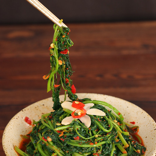 韩国泡菜东北延边朝鲜族英菜咸菜韩式辣拌樱菜泡菜下饭菜350g - 图1