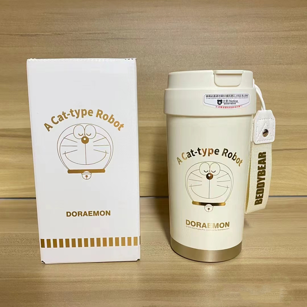 BEDDYBEAR 杯具熊白金轻心咖啡杯保温杯吸管直饮杯成毅同款500ML - 图0