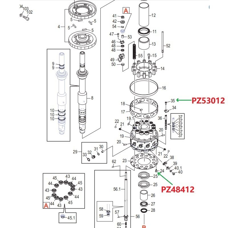 富士贴片机配件NXT工作头部气阀螺丝内六角V12 H12 H12HS PZ48412 - 图2
