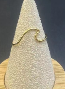 美国14K包金注金 浪花戒指 鹰嘴戒指 海浪戒指DIY指环DIY饰品配件