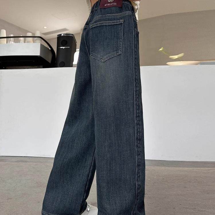 女童加绒牛仔裤冬季新款中大童宽松阔腿裤直筒裤儿童保暖裤一体绒,淘宝优惠券,粉丝福利购,淘宝优惠卷