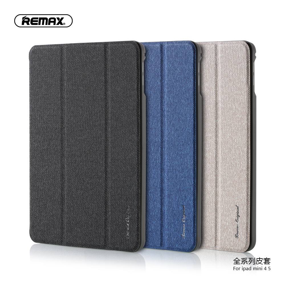 Remax全 苹果平板mini4迷你4皮套iPad mini5通用智能笔槽保护套壳 - 图0