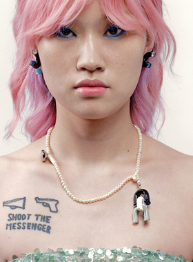 TysGrocery 23 宝石管道可调节珍珠天然石项链