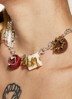 TysGrocery树脂复古浮雕女项链