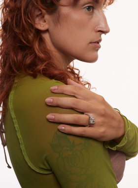 TysGrocery 22 Pray 2 孤独锆石戒指925银