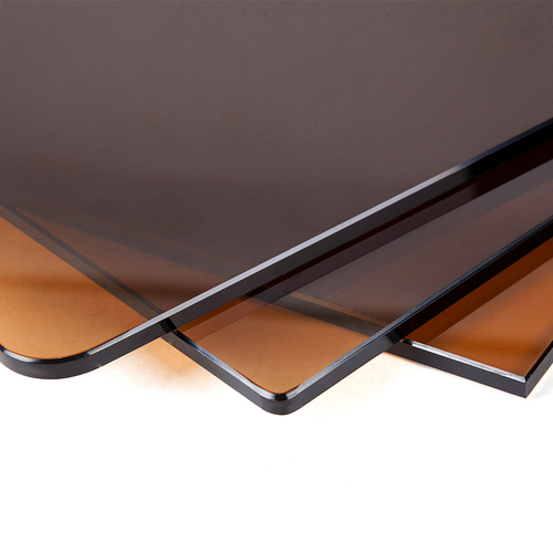 茶色钢化玻璃板定做餐桌面茶几台面定制圆长方形异形板家用磨砂