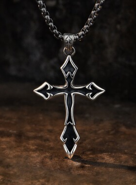 十字架项链男痞帅百搭高级感吊坠