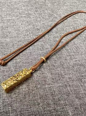 小金砖项链女士复古时尚个性百搭