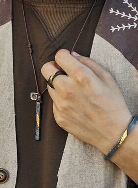 原创设计「流火」戒指男女复古