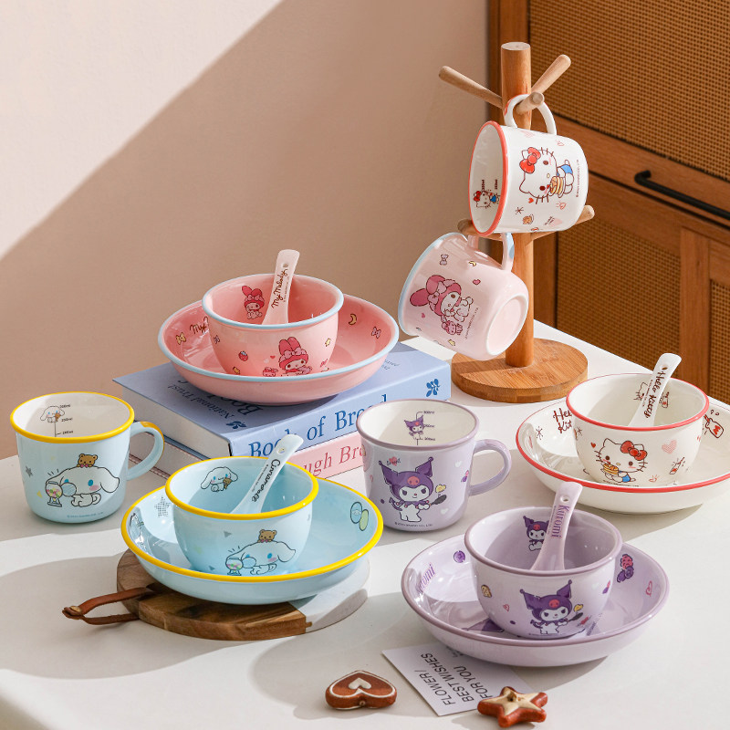 三丽欧一人食陶瓷餐具套装礼盒装米饭碗菜盘子高颜值乔迁送礼品物