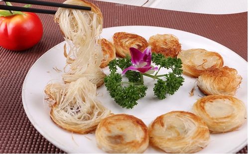 豆沙馅金丝饼银丝卷饼千丝饼手工冷冻半成品酒店特色糕点金丝饼 - 图1