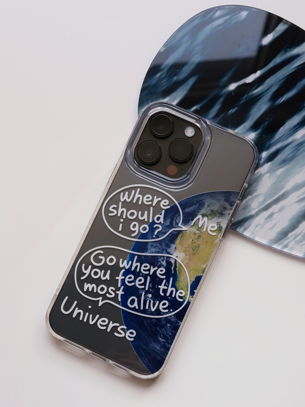 BlueHour原创宇宙对话 双层印花IMD小众浪漫透明手机壳 适用于iPhone15ProMax - 图2