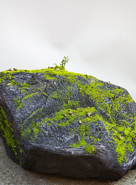 玻璃钢仿真石头苔藓布置餐厅室外饭店道具造景影视装饰摆件拍摄