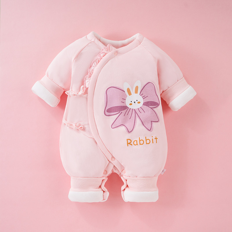 初生婴儿连体衣冬夹棉服新生儿纯棉衣服宝宝和尚服婴幼儿保暖睡衣,淘宝优惠券,粉丝福利购,淘宝优惠卷