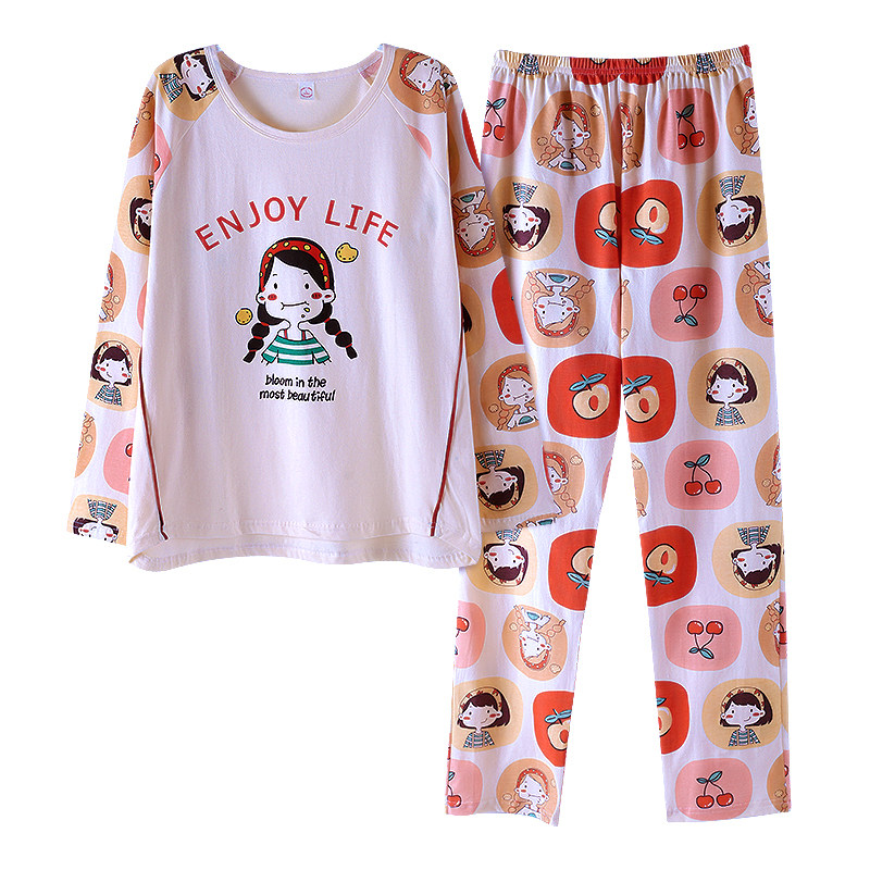 公仔全棉长袖春秋可爱韩版纯棉睡衣 汀伊兰睡衣/家居服套装