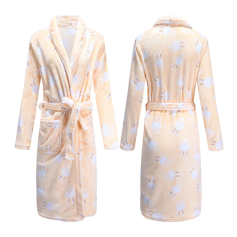 珊瑚绒可爱新款长袖秋冬季睡裙 汀伊兰睡裙