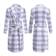 Áo ngủ áo ngủ nam đồ ngủ mùa thu dịch vụ nhà dày flannel san hô nhung mùa xuân và mùa thu mùa đông dài tay kẻ sọc giải trí - Night Robe
