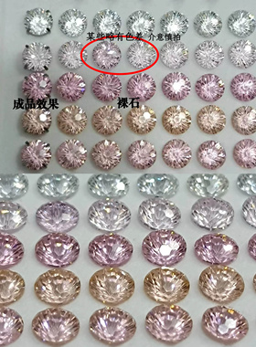 彩色爆闪烟花切锆石耳钉316L钛钢
