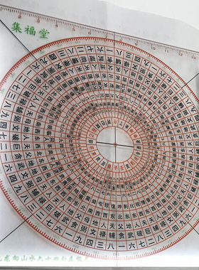 三元二四山净阴净阳布局尺15公分三元风水立极尺