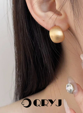 Powkeen两色可选双层项链&C形拉丝耳环