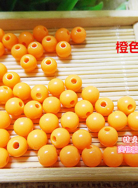 红色散珠糖果珠6MM6厘粉色
