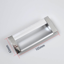 High-end slotted dark handle cabinet door flat handle whole closet cabinet door buttoned hand modern minimalist space aluminum alloy wardrobe handle