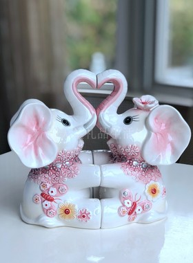 成双成对结婚礼物吉象摆件一对