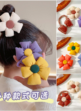 早春充棉立体大花朵发绳