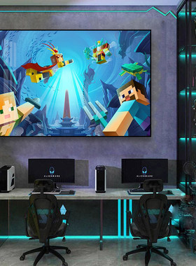 我的世界MC房间游戏电竞房卧室Minecraft像素挂画苦力怕史蒂夫画