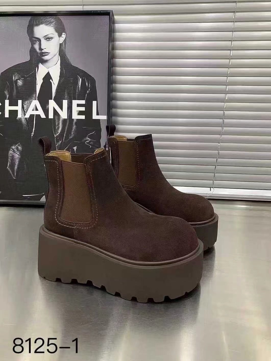 2025秋冬单棉同款磨砂皮厚底松糕马丁靴女复古增高烟筒切尔西短靴,淘宝优惠券,粉丝福利购,淘宝优惠卷