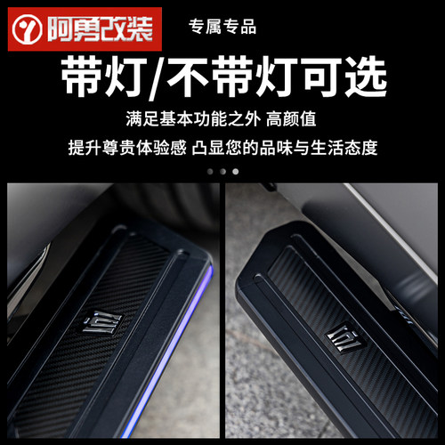 适用22-26款汉兰达原厂款电动踏板皇冠陆放专用带灯踏板阿勇改装 - 图0