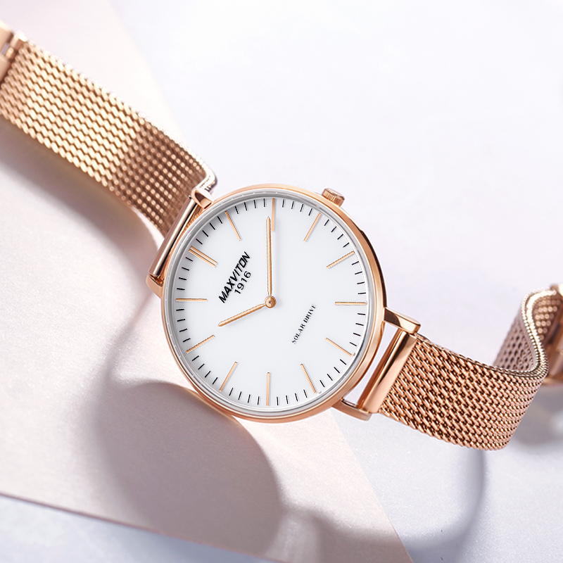 玛斯威顿光能女高级感小巧精致手表 玛斯威顿国产腕表