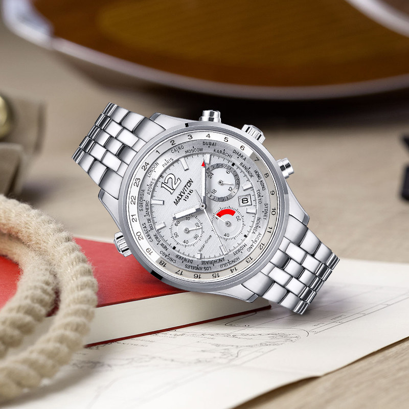 玛斯威顿大表盘男十大防水夜光男表 玛斯威顿国产腕表