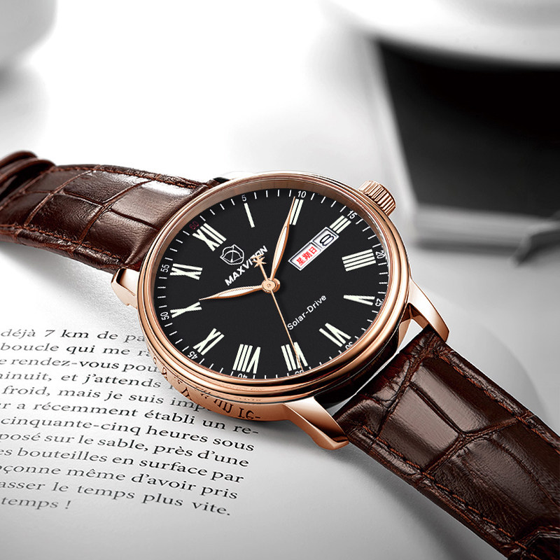 玛斯威顿女防水时尚男士皮带手表 玛斯威顿国产腕表