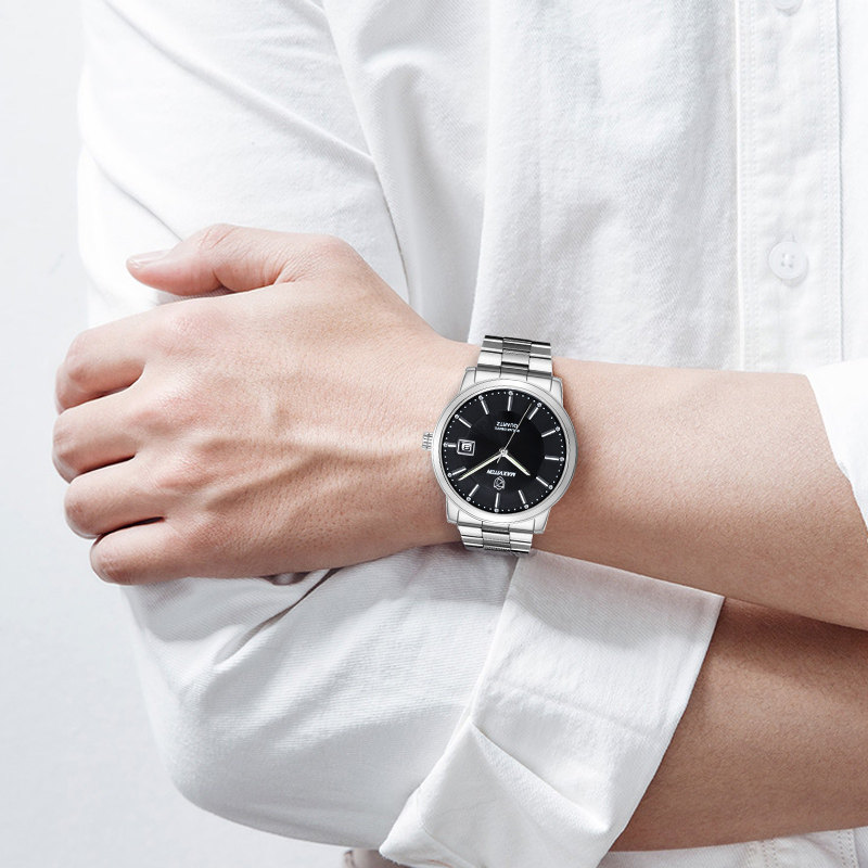 玛斯威顿男士太阳能薄款休闲男表 玛斯威顿国产腕表