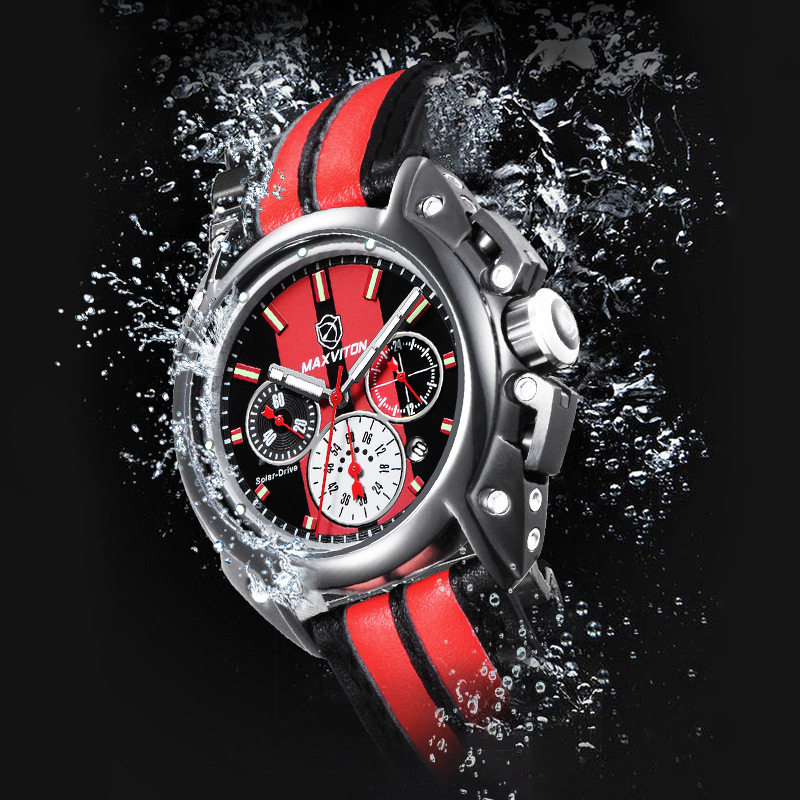玛斯威顿多功能太阳能运动男手表 玛斯威顿国产腕表
