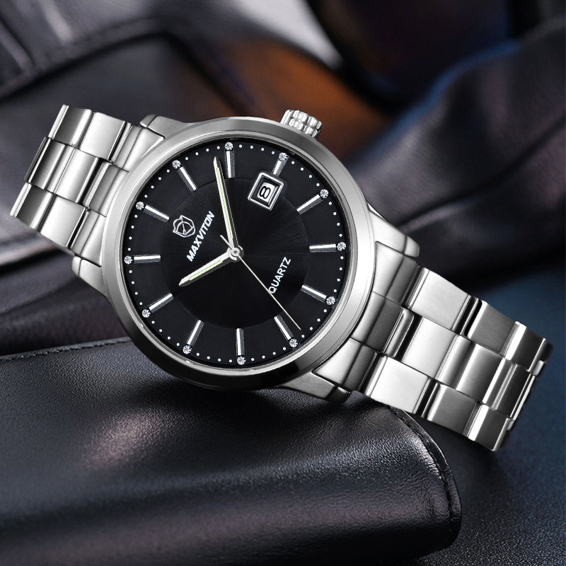 玛斯威顿男士太阳能薄款休闲男表 玛斯威顿国产腕表