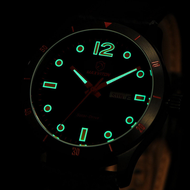 玛斯威顿户外光能表夜光防水手表 玛斯威顿国产腕表