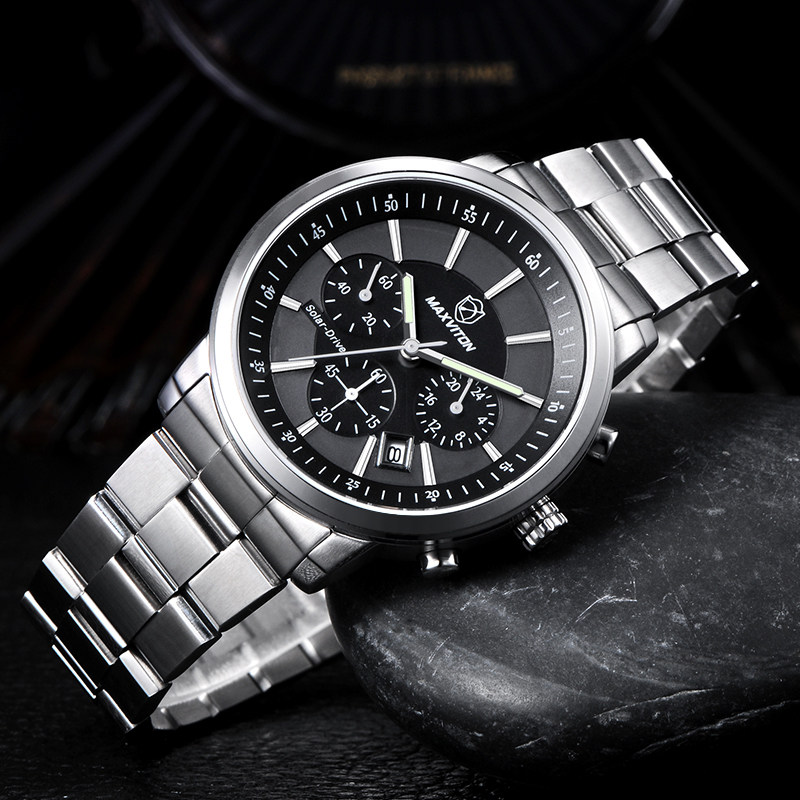 玛斯威顿正品多功能三眼男日历男表 玛斯威顿国产腕表