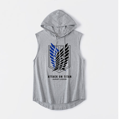 进击的巨人自由之翼 卡通动漫周边COS衣服背心T恤无袖短袖潮衣服 - 图2