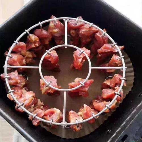 空气炸锅烤架家用不锈钢立式2-3人烤签吊炉烤肉架肉串架烤串支架 - 图2